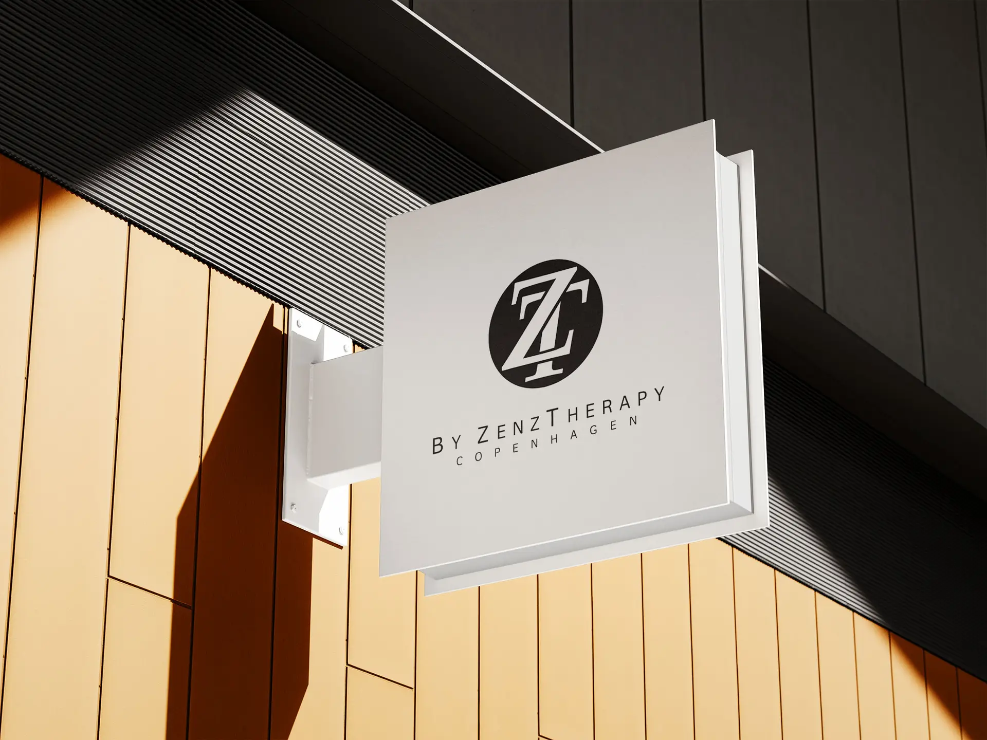 ZenzTherapy logo på et skilt