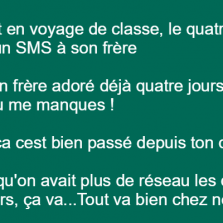 Une fille part en voyage de classe