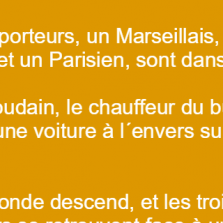 Trois supporteurs dans un bus