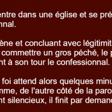 Un ivrogne entre dans une église