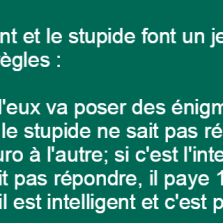 L&rsquo;intelligent et le stupide font un jeu
