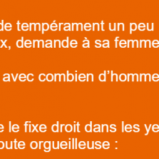 Madame distingue bien son mari des autres hommes