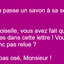 Un patron passe un savon à sa secrétaire blonde