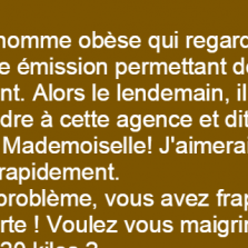 Un homme obèse veut faire un régime