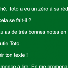 Toto a eu un zéro à sa rédaction
