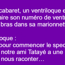 Un ventriloque est en train de faire son numéro