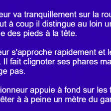 Un camionneur sur la route voit un homme