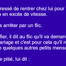 Un motard pressé de rentrer chez lui