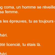 Un homme se réveille et dit à sa femme