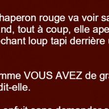 Le petit chaperon rouge va voir sa mamie