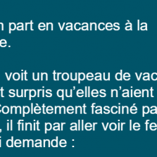 Un citadin part en vacances a la campagne