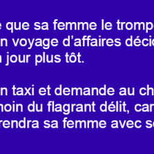 Persuadé que sa femme le trompe