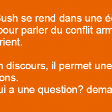 George Bush se rend dans une école primaire