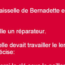 Le lave-vaisselle de Bernadette est en panne