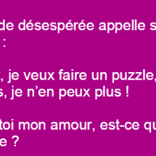 Une blonde désespérée appelle son mari