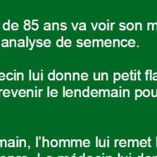 Un homme de 85 ans va voir son médecin
