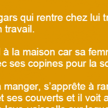 Un gars qui rentre chez lui très tard après son travail