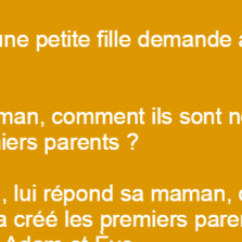 Une petite fille demande à sa mère