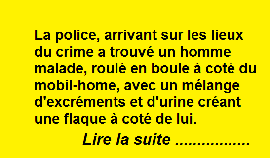 Un homme tentant de siphonner de l’essence d’un mobil-home