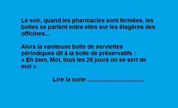 La discussion des boîtes en pharmacie