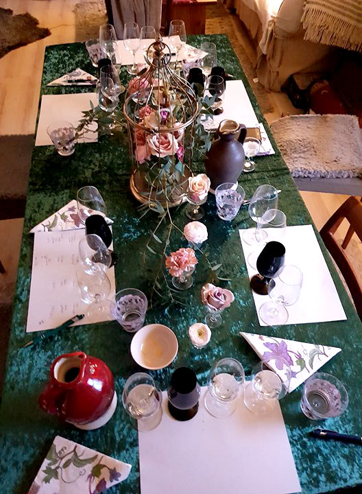 Lånad bild -Fantastisk vacker dukning av Catarina på Kreativt bord &amp; blomster på vår tjejmiddag