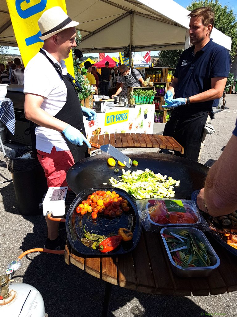 Grillade grönsaker på matfestival i Brösarp 2018