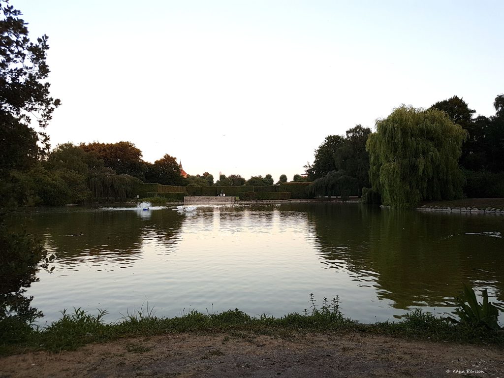 Utsikt av dammen i Pildammsparken, malmö