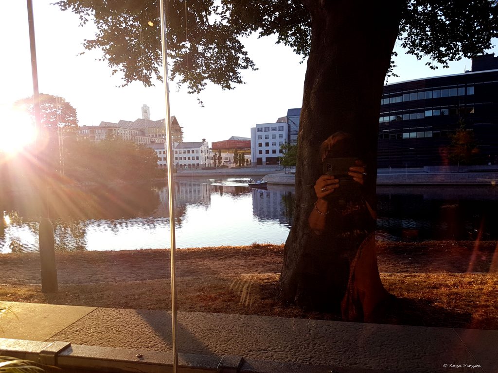 Solnedgång vid Malmö kanal