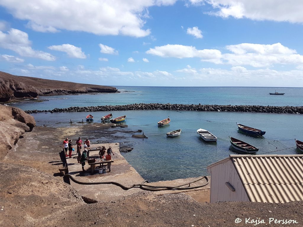 Fiskeläger på ön Sal, Kap Verde