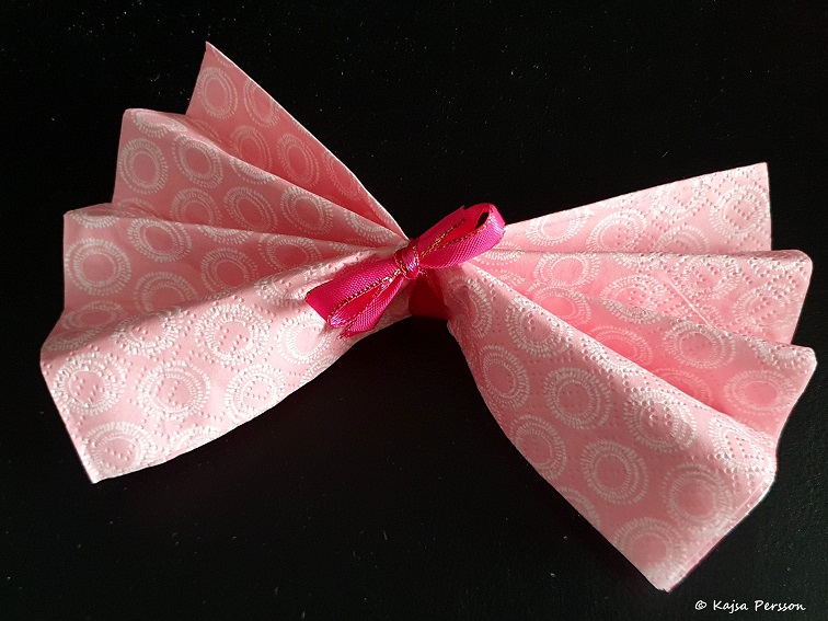 Söta fjärils servetter med sidenband perfekta till en babyshower för en flicka