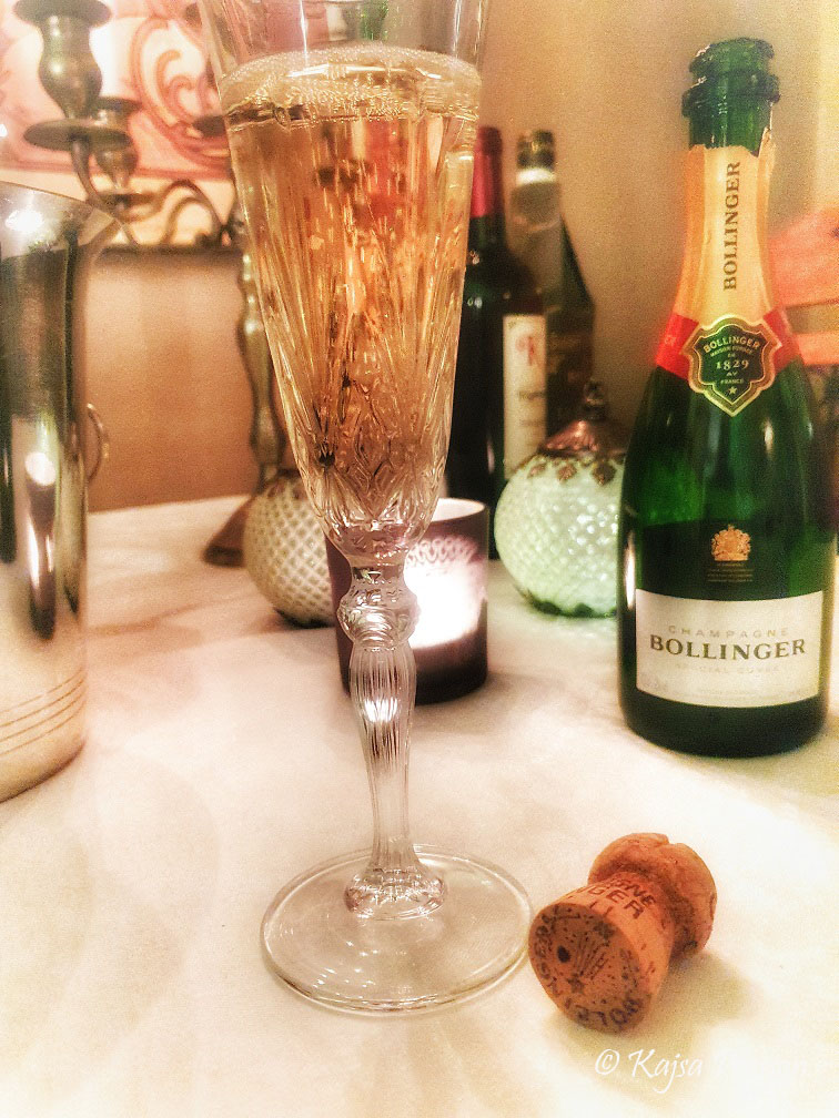 Bollinger champagne i ett glas