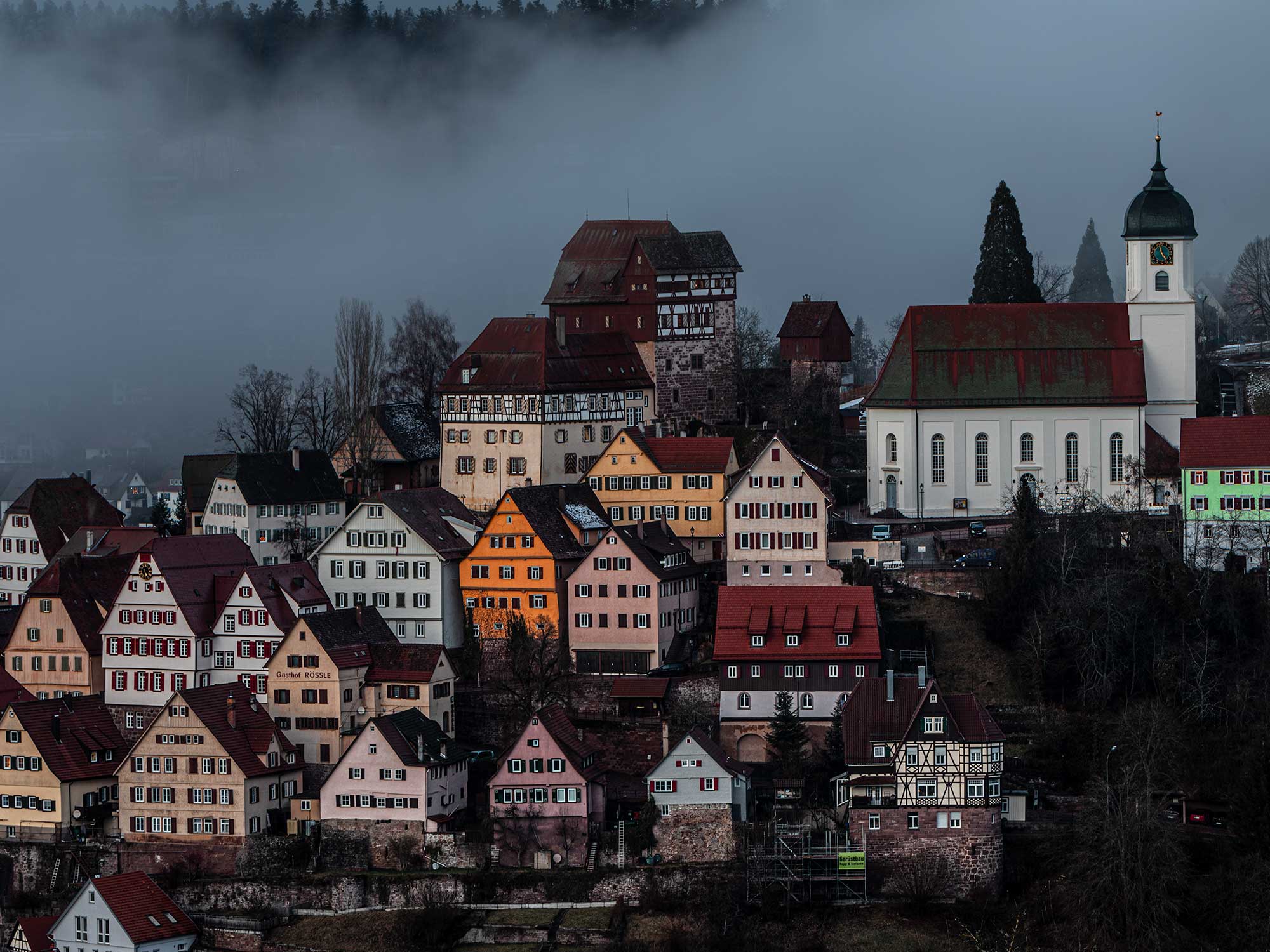 Altensteig im Nebel Altensteig im Nebel