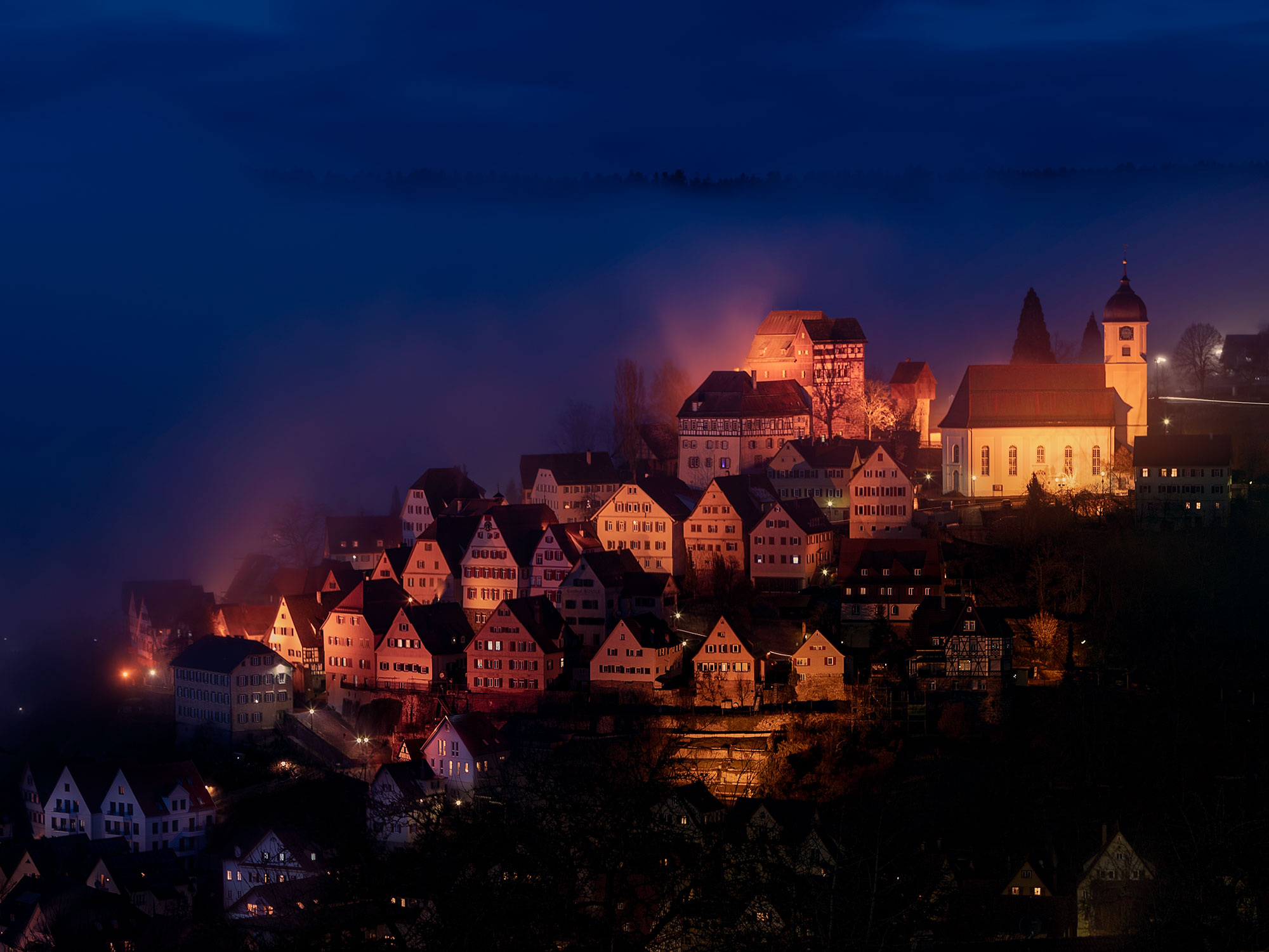 Altensteig bei Nacht Altensteig bei Nacht