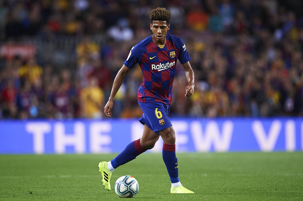 Jean-Clair Todibo during the match against Sevilla FC in LaLiga at the Camp Nou / GETTY IMAGES EUROPE