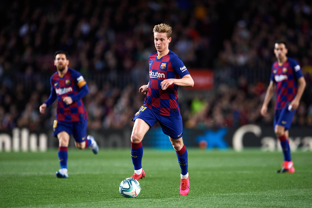 Frenkie de Jong, in action for FC Barcelona / ALEX CAPARROS/GETTY IMAGES EUROPE