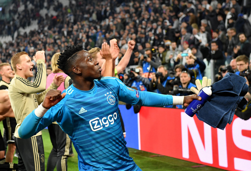 André Onana, celebrating a Champions League quarter-finals fixture against Juventus / GETTY IMAGES EUROPE