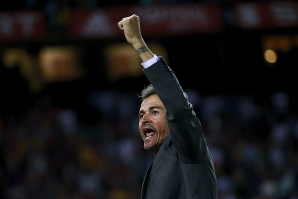 Luis Enrique celebrates while at Barcelona / GONZALO ARROYO MORENO/ GETTY IMAGES EUROPE