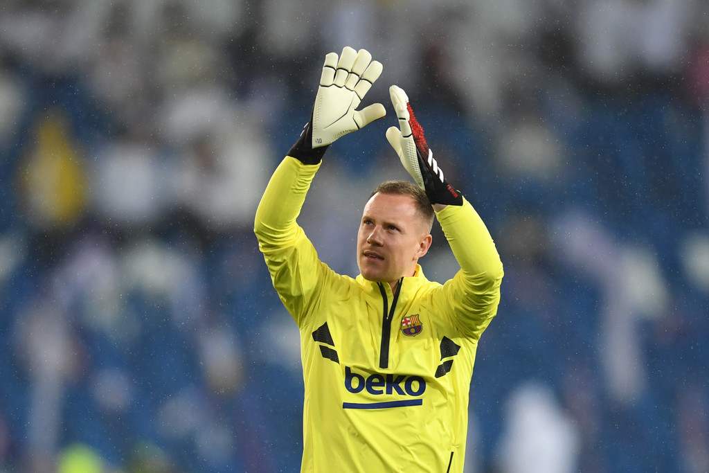 Marc-Andre Ter Stegen prior to the LaLiga match between Real Madrid CF and FC Barcelona / GETTY IMAGES EUROPE