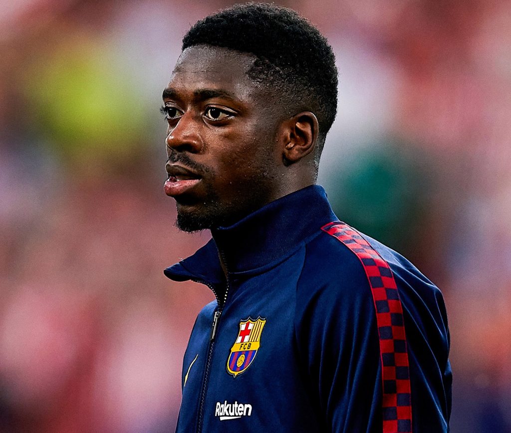 Ousmane Dembélé prior a Barcelona game at Camp Nou / GETTY IMAGES EUROPE