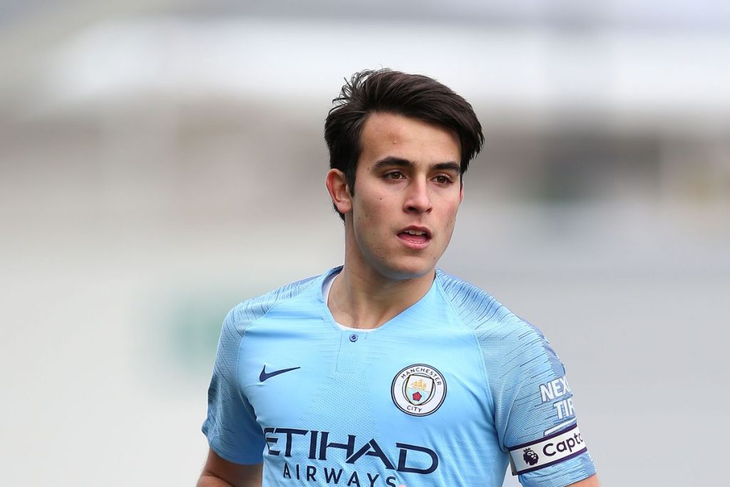 Eric García captaining Manchester City's youth ranks / ALEX LIVESEY/GETTY IMAGES