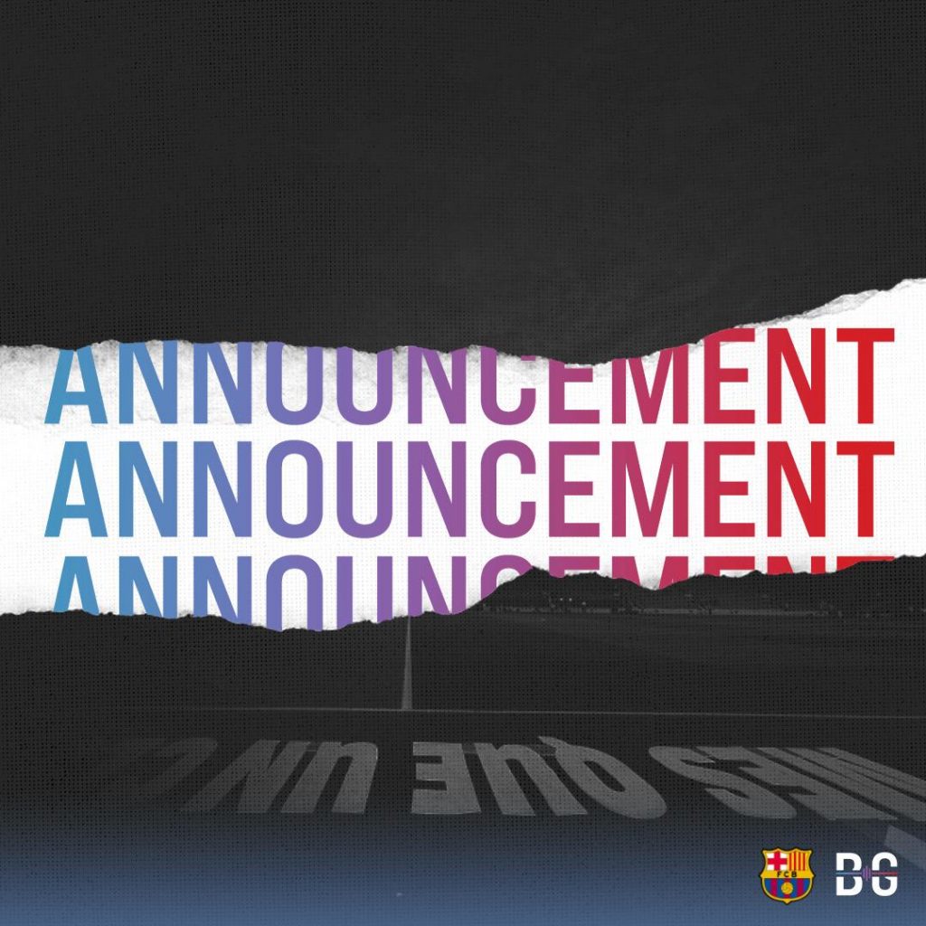 Photo montage for the announcement regarding the collaboration between Blaugranagram and FC Barcelona / BLAUGRANAGRAM