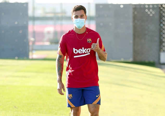Coutinho training with Barcelona/ FC Barcelona's website
