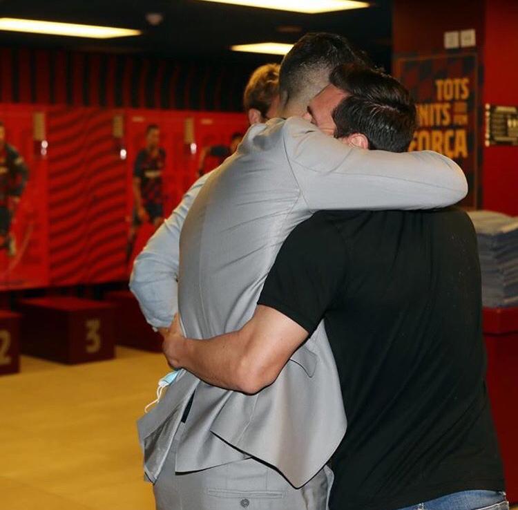 Messi during Luis Suarez' farewell ceremony/ LEO MESSI'S INSTAGRAM