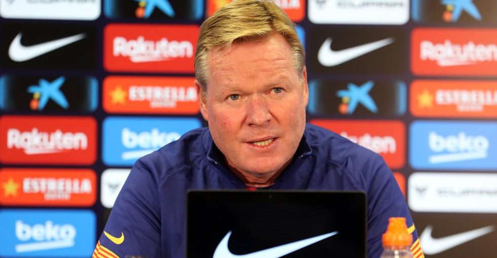 Koeman during the press conference/ Miguel Ruiz FCB
