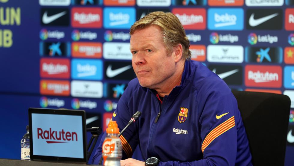 Koeman in today's press conference / Getty Images