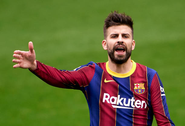 Gerard Pique during the match between FC Barcelona and Cadiz CF at Camp Nou. (Photo by Manuel Queimadelos/Quality Sport Images/Getty Images)