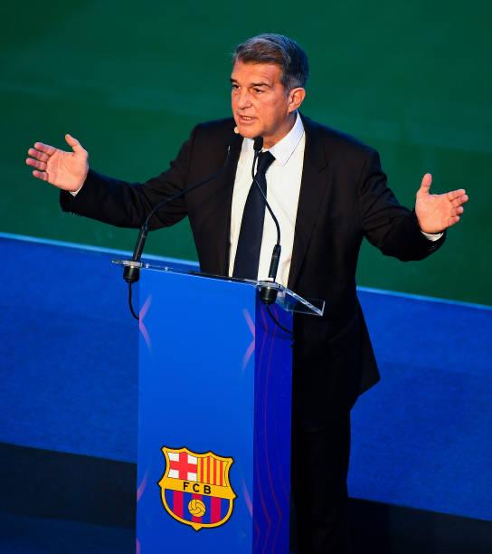 Laporta during inauguration ceremony/ David Ramos, GETTY IMAGES