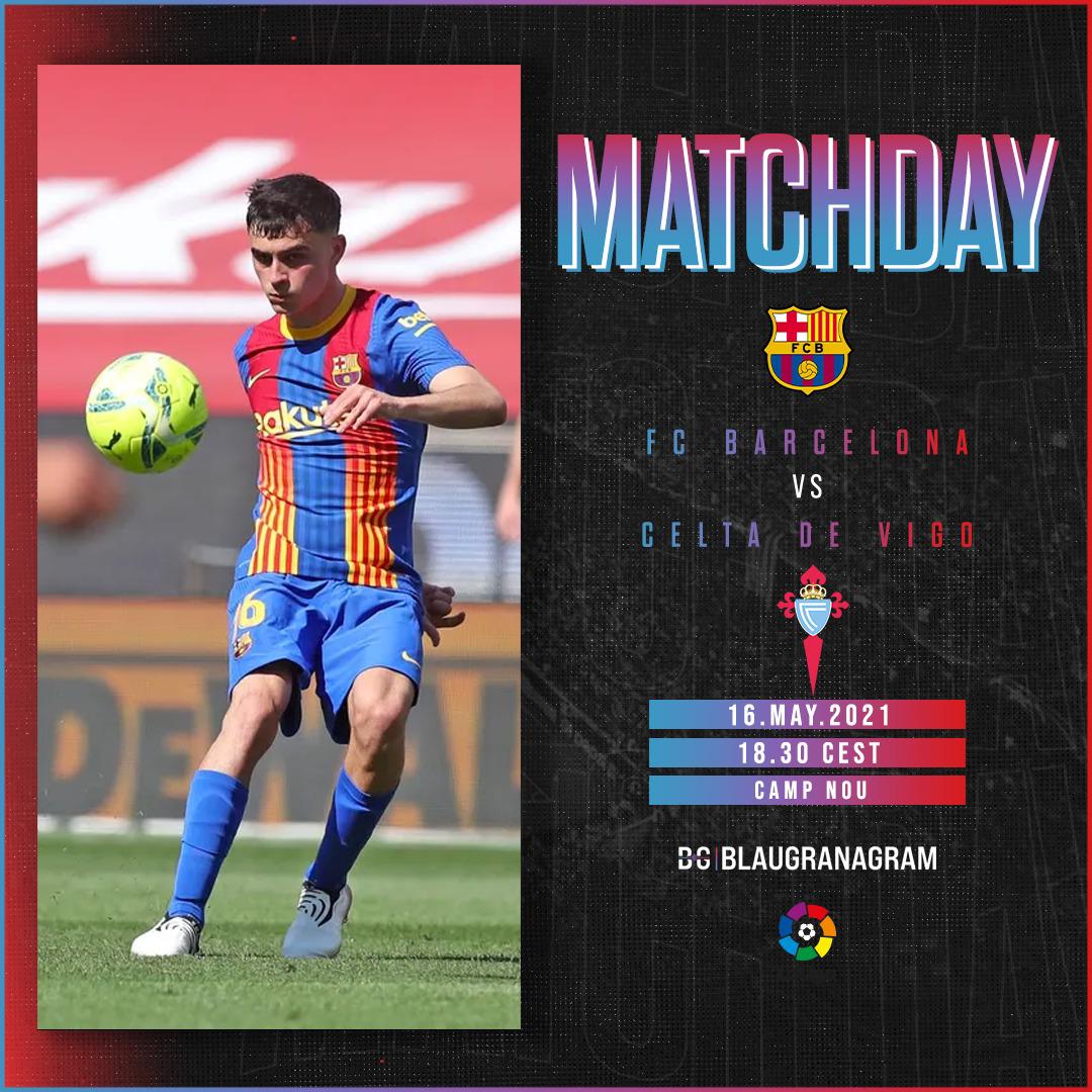 FC Barcelona vs Celta de Vigo matchday graphic / BLAUGRANAGRAM