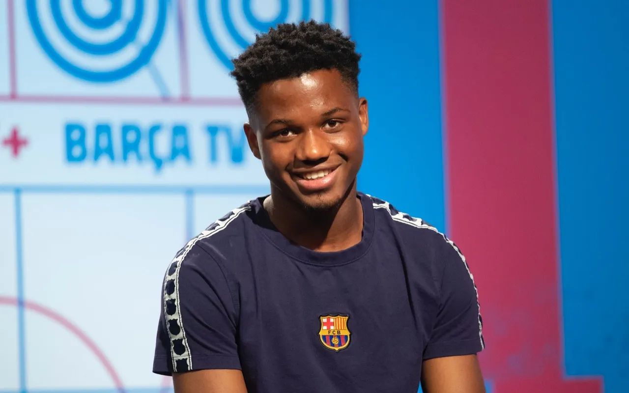 Ansu Fati during an interview with Barça TV+ / FC BARCELONA