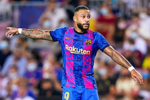 Memphis Depay during the UEFA Champions League match between FC Barcelona and Bayern München at Camp Nou (Photo by Pedro Salado/Quality Sport Images/Getty Images)
